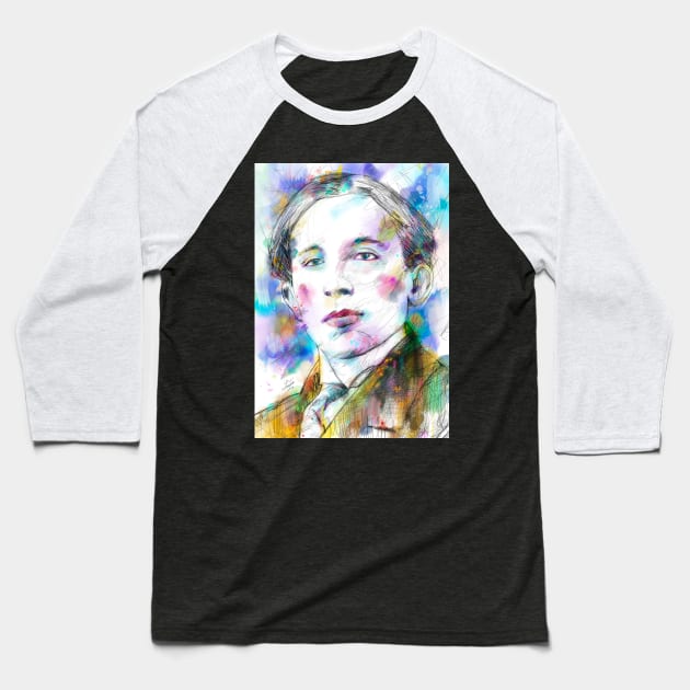 PAUL ELUARD watercolor portrait Baseball T-Shirt by lautir